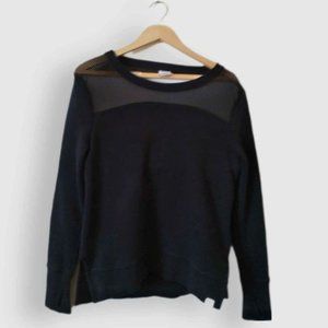 Victoria Secret Sport Black Size Small Sweatshirt With Mesh And Cut Out Back